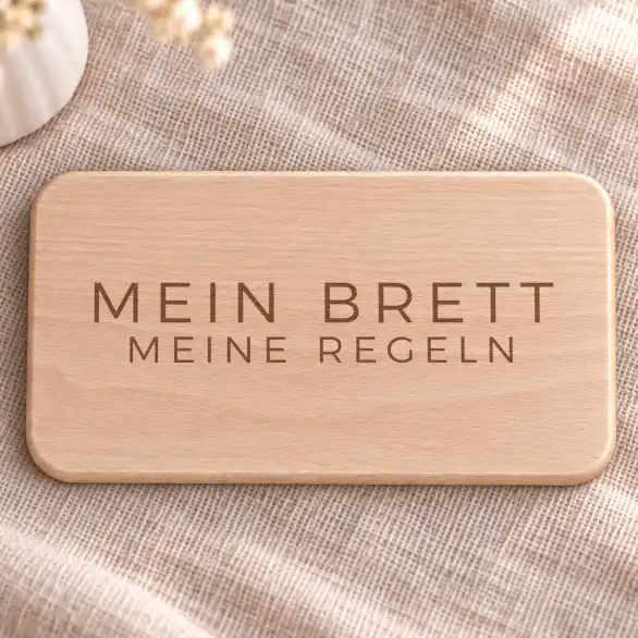 Frühstücksbrettchen „Mein Brett, meine Regeln"