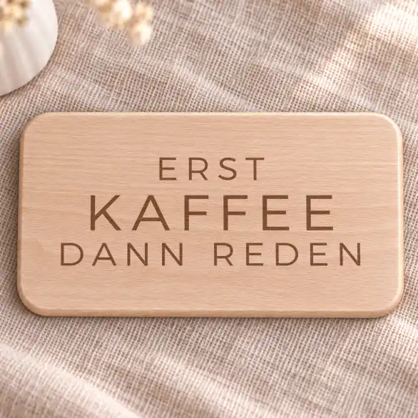 Frühstücksbrettchen „Erst Kaffee, dann reden"